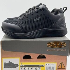 Keen Utility Shoes Womens Size 6.5 Sparta Safety Black Aluminum Toe Oil Slip NEW